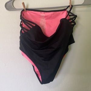 Women’s high waist PINK bathing suit bottom